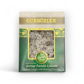 GÜRBÜZLER Glutensiz Lokum Çifte Kavrulmuş Antep Fıstıklı 400g