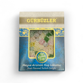 GÜRBÜZLER Glutensiz Lokum Meyve Aromalı Kuş 400g